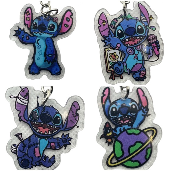 Crazy Blue Alien Keychains - Picture 6 of 7